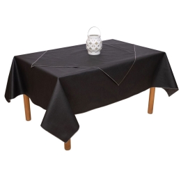 Τραπεζομάντηλο Αλέκιαστο Ντιάνα Black Viopros 160X200 Βαμβάκι-Πολυέστερ