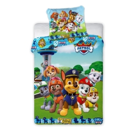 Παπλωματοθήκη Βρεφική Διπλής Όψης Paw Patrol 60 (Σετ 2τμχ) Blue Viopros 100x135cm 100% Βαμβάκι