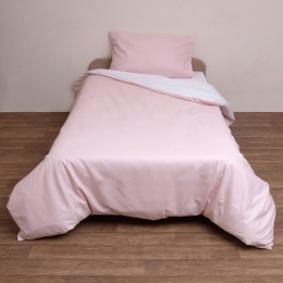 Σεντόνια Βρεφικά 2645 Φανελένια (Σετ 2τμχ) Pink-White Viopros Λίκνου 80x100cm 100% Βαμβάκι