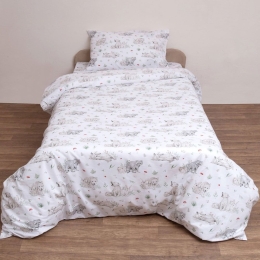 Κουβερλί Βρεφικό Γουλφ White Viopros 120x160cm 100% Βαμβάκι