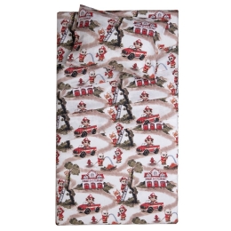 Παπλωματοθήκη Βρεφική Μάρσαλ (Σετ 2τμχ) Beige-Red Viopros 120x160cm 100% Βαμβάκι