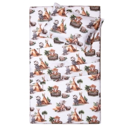 Κουβερλί Βρεφικό Τζούλιαν White-Multi Viopros 120x160cm 100% Βαμβάκι