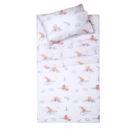 Κουβερλί Βρεφικό Χοκ White Viopros Κούνιας 120x160cm 100% Cotton