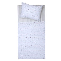 Παπλωματοθήκη Βρεφική Ρέα (Σετ 2τμχ) White Viopros 120x160cm 100% Βαμβάκι