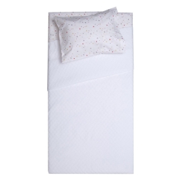 Κουβέρτα Βρεφική Δήλος White Viopros Αγκαλιάς 80x115cm Βαμβάκι-Πολυέστερ