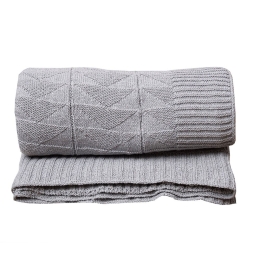Κουβέρτα Βρεφική Νόλαν Grey Viopros Κούνιας 125x170cm 100% Βαμβάκι