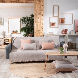 Ριχτάρι Noto 15 Orange Teoran Διθέσιο 180x250cm Βαμβάκι-Πολυέστερ