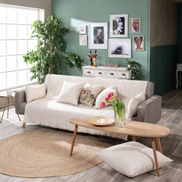 Ριχτάρι Anzio 01 Ecru Teoran Πολυθρόνα 180x150cm Βαμβάκι-Πολυέστερ