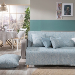 Ριχτάρι Anzio 08 Blue Teoran Πολυθρόνα 180x150cm Βαμβάκι-Πολυέστερ