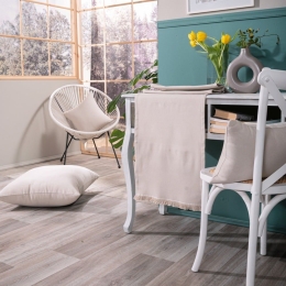 Τραβέρσα Ostia 02 Beige Teoran 45X180 Βαμβάκι-Πολυέστερ