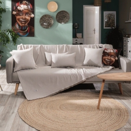 Ριχτάρι Ostia 03 Elephant Teoran Πολυθρόνα 180x150cm Βαμβάκι-Πολυέστερ