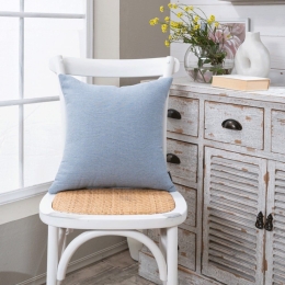 Μαξιλαροθήκη Διακοσμητική Ostia 05 Blue Teoran 43X43 Βαμβάκι-Πολυέστερ
