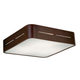 Φωτιστικό Οροφής - Πλαφονιέρα 380X380 Terry 4104301 Wenge Viokef Αλουμίνιο,Γυαλί
