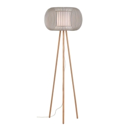 Φωτιστικό Δαπέδου Iris 4160900 Beige Viokef Ξύλο,Ύφασμα