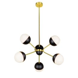 Φωτιστικό Οροφής Orbit 4221900 Black-Gold Viokef Μέταλλο,Γυαλί
