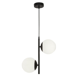 Φωτιστικό Οροφής Anouk 4233300 Black-White Viokef Μέταλλο,Γυαλί