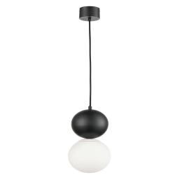 Φωτιστικό Οροφής Stone 4236800 D180 Black Viokef Μέταλλο,Γυαλί