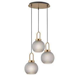 Φωτιστικό Οροφής Doria 4249700 E27 Gold-Black Viokef Μέταλλο,Γυαλί