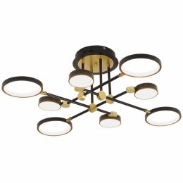 Φωτιστικό Οροφής - Πλαφονιέρα Persa 4251200 Led Black-Gold Viokef Μέταλλο