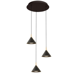 Φωτιστικό Οροφής Jolly 4274100 Φ45x190cm Led 1245lm 23W Black-Gold Viokef
