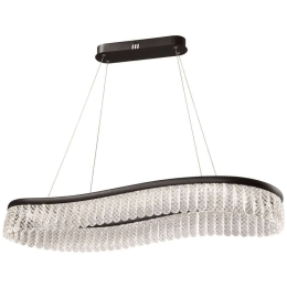 Φωτιστικό Οροφής - Ράγα Crystal 4291700 100x120cm Led 1600lm 41W 3000K Clear-Black Viokef