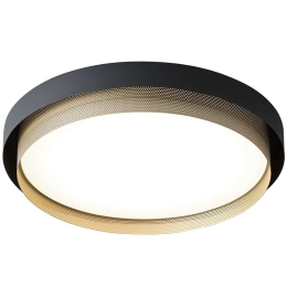 Φωτιστικό Οροφής - Πλαφονιέρα Adriana 4292600 Φ45x12cm Led 1604lm 40W 3000K Black-Gold Viokef
