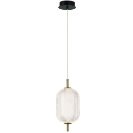 Φωτιστικό Οροφής Pellucid 4297600 Φ15x140cm Led 967lm 11W 3000K Clear-Gold Viokef