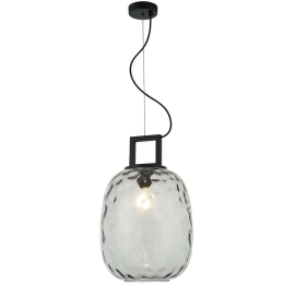 Φωτιστικό Οροφής Lucy 4302801 Φ30x150cm 1xE27 40W Fume-Black Viokef