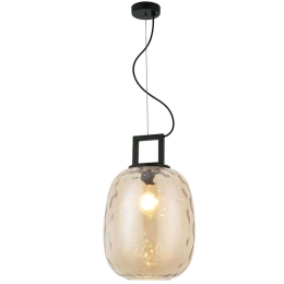 Φωτιστικό Οροφής Lucy 4302802 Φ30x150cm 1xE27 40W Honey-Black Viokef