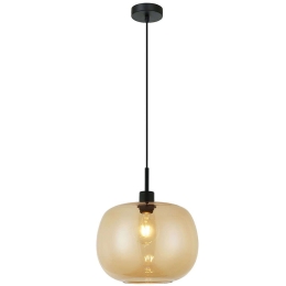 Φωτιστικό Οροφής Alan 4302901 Φ30x150cm 1xE27 40W Honey-Black Viokef