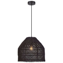 Φωτιστικό Οροφής Mallonca 4304201 Φ34,5x150cm 1xE27 40W Black Viokef