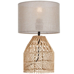 Φωτιστικό Επιτραπέζιο Mallonca 4304300 Φ25x40cm 1xE27 40W Light Grey-Beige Viokef