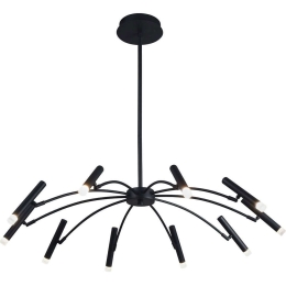 Φωτιστικό Οροφής Secret 4309000 Φ80x130cm Led 2885lm 50W 3000K Black Viokef