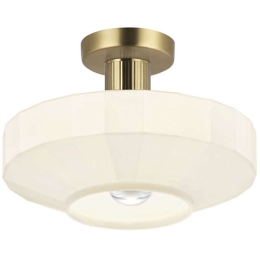 Φωτιστικό Οροφής - Πλαφονιέρα Vivian 4310800 Φ26x18cm 1xE27 40W White-Gold Viokef