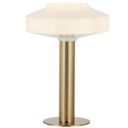 Φωτιστικό Επιτραπέζιο Vivian 4311000 Φ26x37,5cm 1xE27 40W Brass-White Viokef