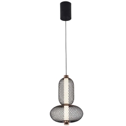 Φωτιστικό Οροφής Margot 4311400 Φ22x170cm Led 537lm 9W 3000K Black-Gold Viokef
