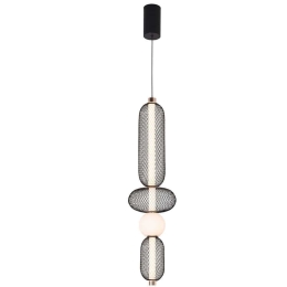 Φωτιστικό Οροφής Margot 4311500 Φ22x221,5cm Led 1160lm 19W 3000K Black-Gold Viokef