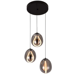 Φωτιστικό Οροφής Melanie 4311900 40,5x142cm Led 1500lm 23W 3000K Black-Smoke Viokef