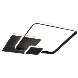 Φωτιστικό Οροφής - Πλαφονιέρα Square Brenda 4316300 52x6,5cm Led 1811lm 42W 3000K Black Viokef