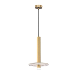 Φωτιστικό Οροφής Κρεμαστό Leandros 4320100 LED 8W 406Lm 22,5x150cm Gold Viokef