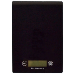 Ζυγαριά Κουζίνας Ηλεκτρονική 5kg 16x23x2cm Γυάλινη Black Ankor Γυαλί
