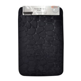 Πατάκι Μπάνιου Memory Foam 807840 80x50cm Black Ankor 50 X 80 SBR