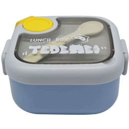 Δοχείο Φαγητού Διπλό Με Κουτάλι & Ψαλίδι 0,75lt Light Blue Ankor Πλαστικό