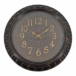 Ρολόι Τοίχου 827817 50,5x5,3cm Dark Brown-Gold Ankor Πλαστικό