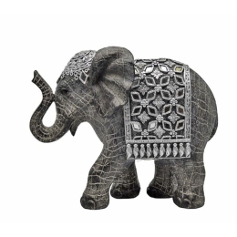 Διακοσμητικό Ελεφαντάκι 829033 23x8x19cm Grey-Silver Ankor Πολυέστερ
