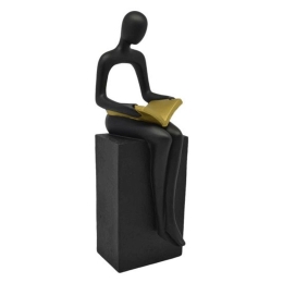 Διακοσμητική Φιγούρα 832613 8,9x10x28cm Black-Gold Ankor Πολυέστερ