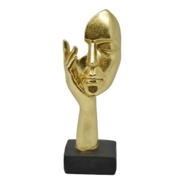 Διακοσμητική Φιγούρα Πρόσωπο 832699 6x5x16,5cm Black-Gold Ankor Πολυέστερ