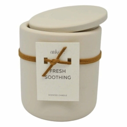 Αρωματικό Κερί Σε Δοχείο Fresh Soothing 833085 8,8x8,8x10cm Ivory Ankor Τσιμέντο