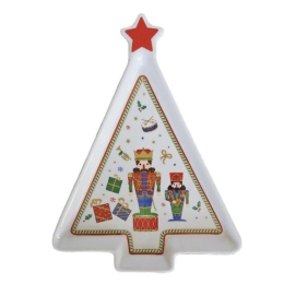 Χριστουγεννιάτικο Πιάτο Δέντρο Holiday Nutcracker 738071 21,3x16cm Multi Marva