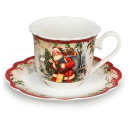 Φλυτζάνι Τσαγιού Santa Vintage (Σετ 2Τμχ) 760054 250ml Multi Marva